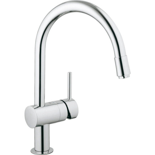GROHE Minta - Keukenkraan - Hoge C-uitloop - Uittrekbare handdouche - Chroom
