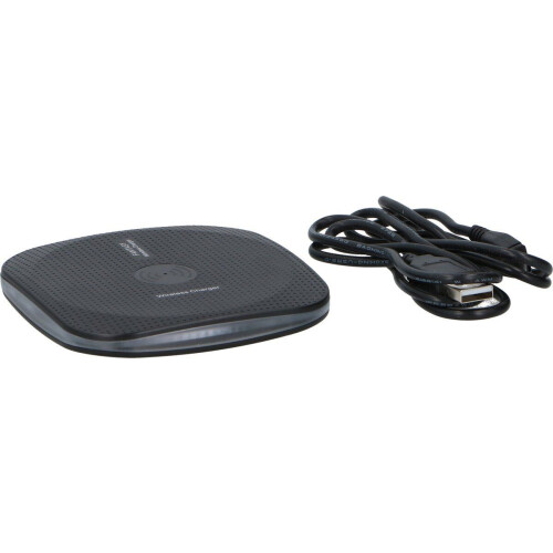 Grundig Draadloze Oplader - Qi Lader - 5-10MM Laadafstand - Anti-Slip - Compact Formaat - Zwart Tweedehands