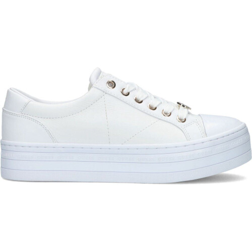 GUESS Bells - Lage sneakers - Leren - Goudkleurige accenten - Wit Tweedehands