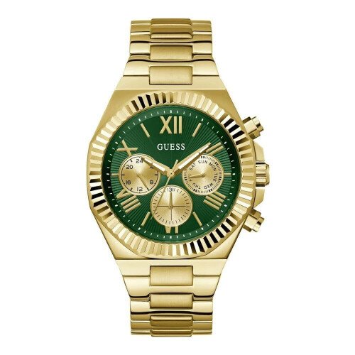 GUESS Equity GW0703G2 - Dameshorloge - 44 MM - Goud Groen