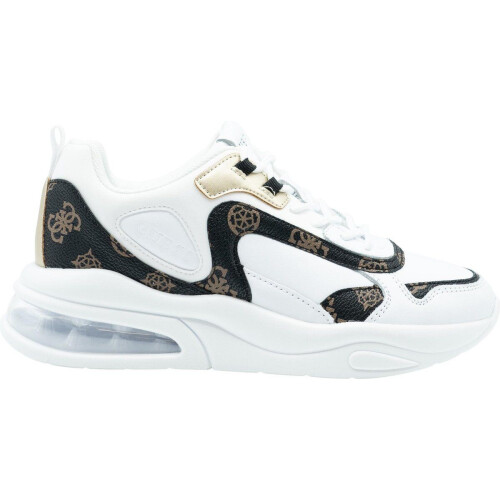 GUESS Fever To Active - Dames Sneaker - Sportieve zool - Wit/Bruin - maat 39