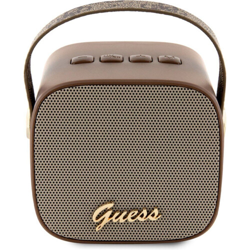 Guess GUWSB2P4SMW - Bluetooth Speaker mini - 4G Leather Script Logo - bruin Tweedehands