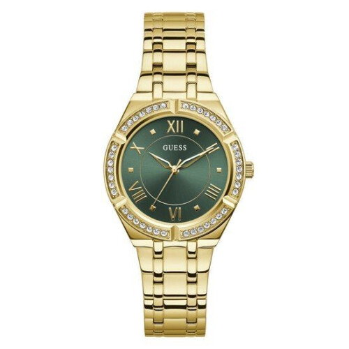 Guess GW0033L8 Cosmo - Horloge - Staal - Goudkleurige lunette - Groene wijzerplaat Tweedehands
