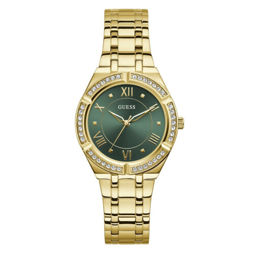 Guess GW0033L8 Cosmo - Horloge - Staal - Goudkleurig - Groen Tweedehands