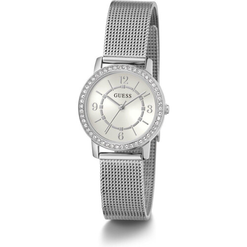 Guess GW0534L1 - Dames Horloge - Staal Quartz - Zilverkleurig Wijzerplaat met Zirkonia - Meshband Tweedehands