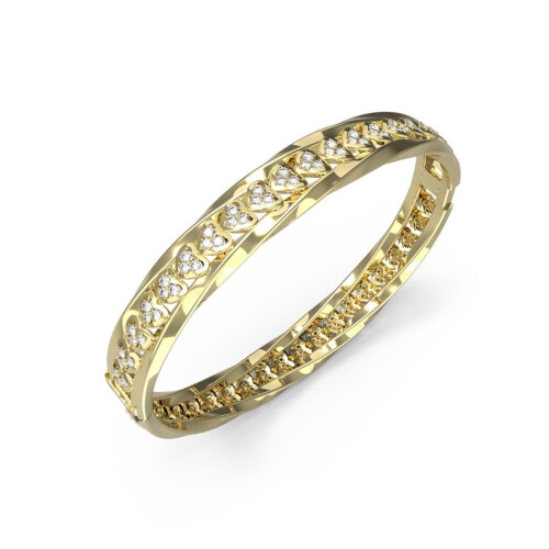 GUESS Mon Amour JUBB04601JWYGS - Armband - RVS met kristal - Goud Tweedehands