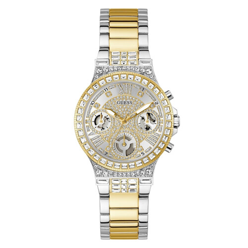 Guess Moonlight GW0320L7 - Dameshorloge - Datumweergave zirkonia - Tweekleurig roestvrij staal Tweedehands