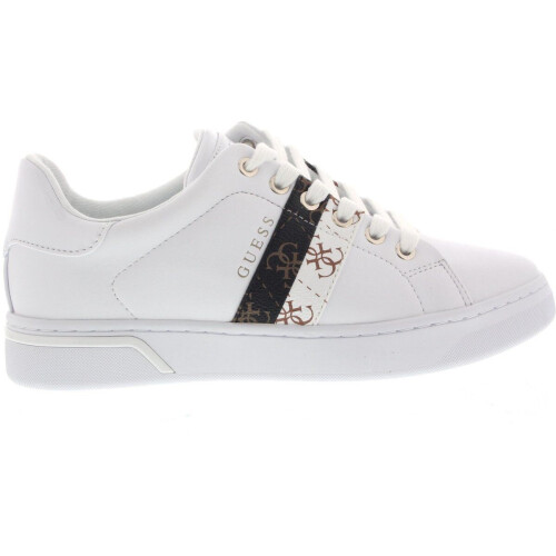 GUESS Reel Active Lady - Lage Sneakers - Lederlook met lakdetails - Wit