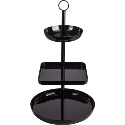 Gusta Etagere - Serveertoren - 3 lagen - Zwart
