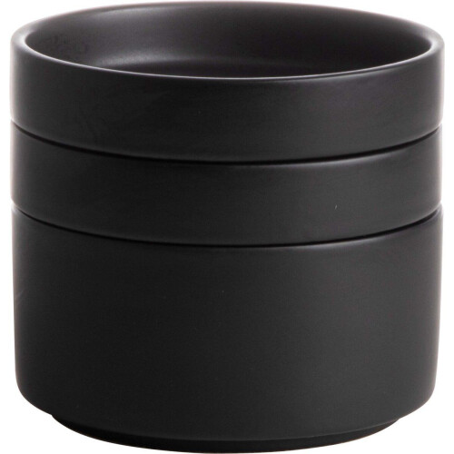 Gusta - Tapasschaaltjes - Zwart -ø10cm (set 3 stuks)