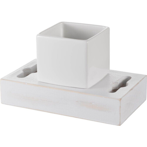 Haceka ForeSC - Bekerhouder - Met ruimte voor 4 tandenborstels - Whitewash