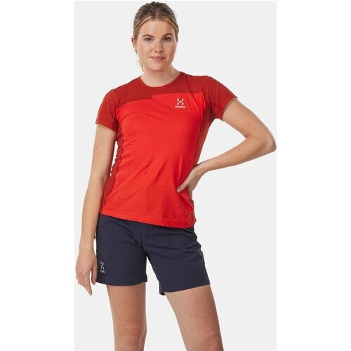 Haglöfs Roc Grip T-shirt Dames Rood/Donkerrood Tweedehands