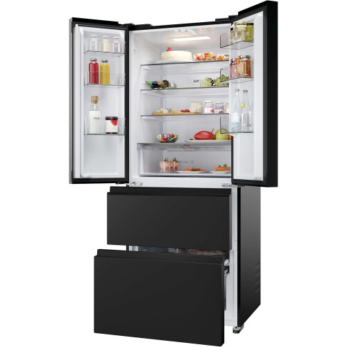 Haier Hfr3-718enpt - Amerikaanse Koelkast - 402 Liter - Nofrost - Zwart | Nieuw (outlet)