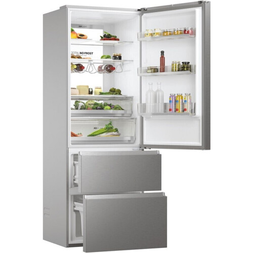 Haier Htw7720bnmm - Koelvriescombinatie - 200.6 Cm - 486l - No Frost - Rvs | Nieuw (outlet)