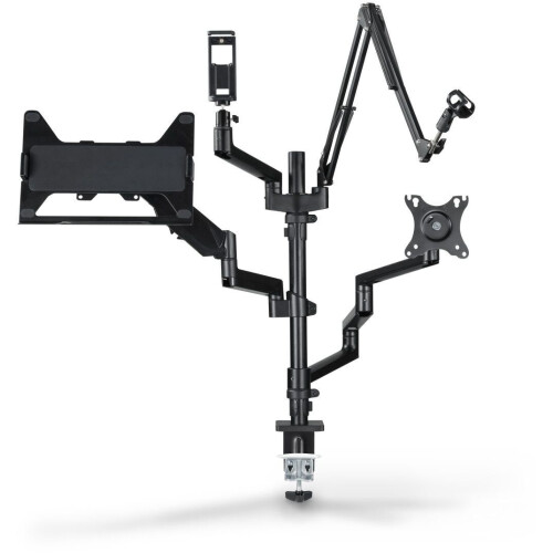 Hama 00004663 - Bureaumount - 4 in hoogte verstelbare armen - Zwart