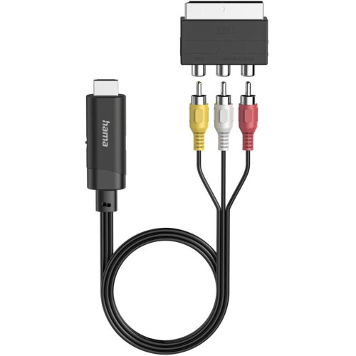Hama HDMI converter - SCART / Cinch > HDMI - Zwart Tweedehands