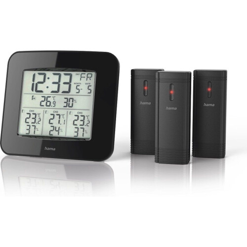 Hama Weerstation "EWS-Trio", met drie sensoren, zwart Tweedehands