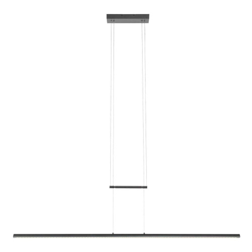 Hanglamp Profilo 3318ZW Zwart 150 cm breed Hoogteinstelbaar van Steinhauer van metaal, kunststof en Tweedehands