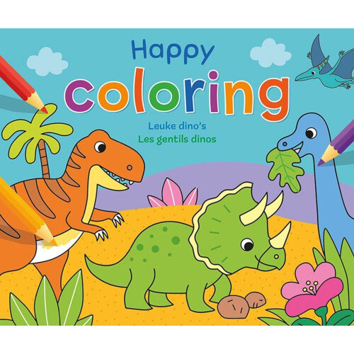 Happy Coloring - Kleurboek dino's - 32 pagina's - Multi Tweedehands