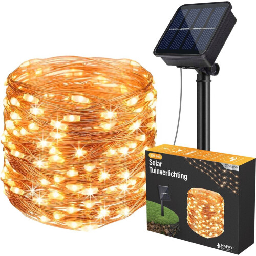 Happy Goods Solar Tuinverlichting - 200 LED Lichtsnoer Buiten - 20 m - Waterbestendig - Automatisch Aan