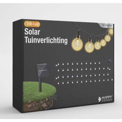 Happy Goods Solar Tuinverlichting op Zonneenergie - 100 LED (2x50)
