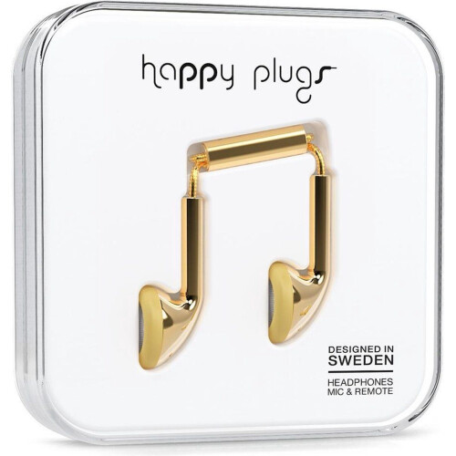 Happy Plugs Earbud - In-ear oordopjes - Afstandsbediening met microfoon - Goud