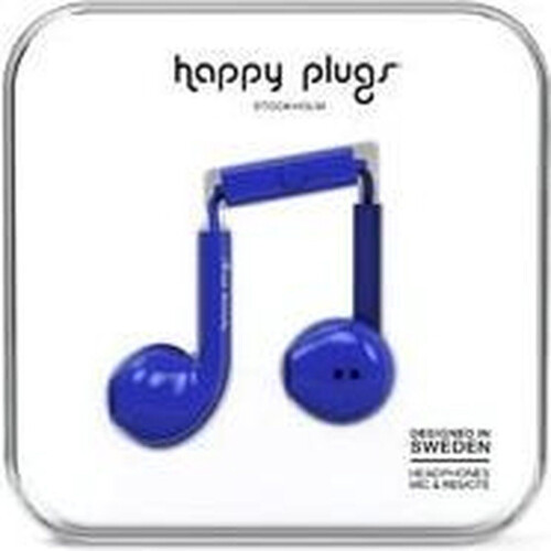 Happy Plugs Earbud Plus - In-ear oordopjes met microfoon - Cobalt Tweedehands