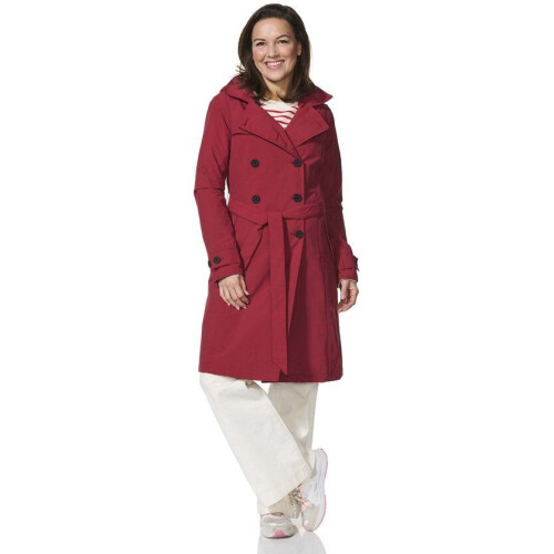 Happy Rainy Days Geneve - Lange Regenjas Dames - Waterdicht - Donkerrood