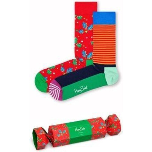 Happy Socks Christmas Cracker Holly Giftbox - 2-pack - Maat 41-46 - Multi (2 stuks) Tweedehands
