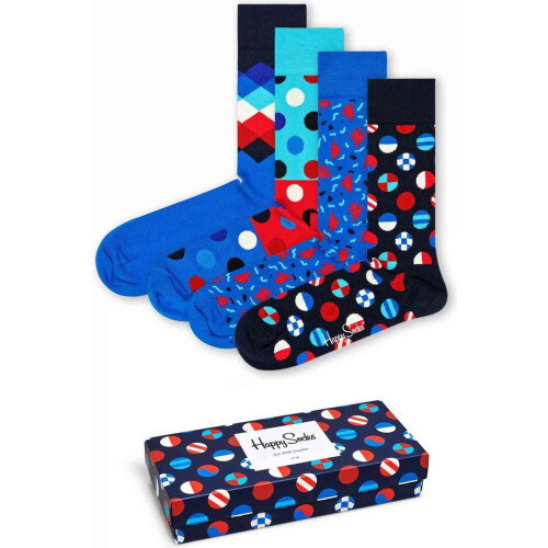 Happy Socks - Gift Box - 4 paar sokken - Navy