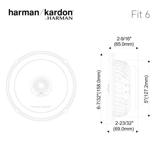 Harman Kardon FIT6 - 6,5 inch 2-weg Component Luidsprekerset - 50W RMS - 400W Piek Tweedehands