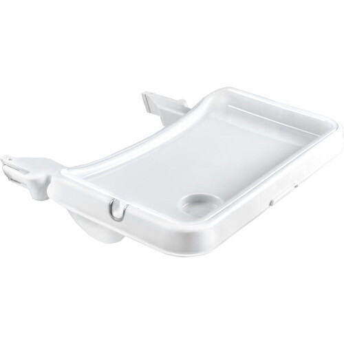 Hauck Alpha Tray - Tafelset voor kinderstoelen - Verstelbaar blad met bekeruitsparing - White Tweedehands