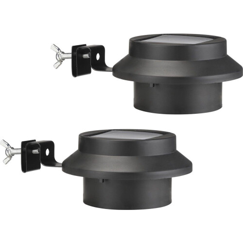 Haushalt 70193 - Dakgoot LED Solar lamp - Oplaadbaar met AA-batterij - Zwart (2 stuks) Tweedehands