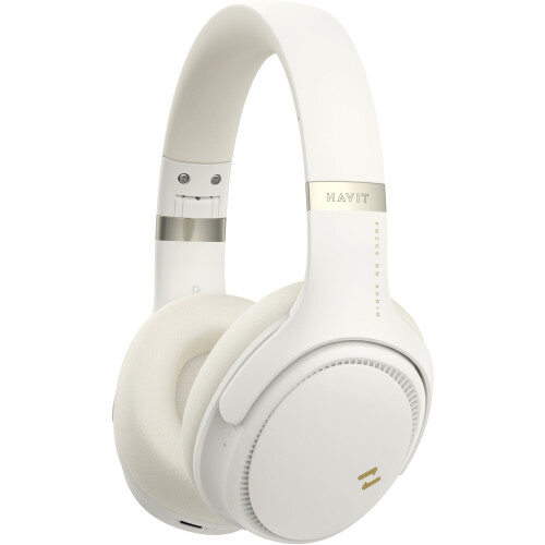 Havit H630BT Pro - Hoofdband Hoofdtelefoon - Draadloos Bluetooth 5.3 - Beige