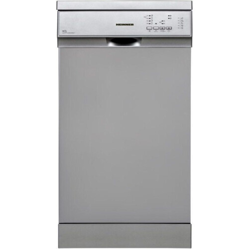 Heinner HDW-FS4552DSE++ - Vrijstaand - 10 couverts - 45 cm - AquaStop - Zilver