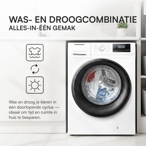 Heinner Hwdm-h8514a - Was-droogcombinatie - 8 Kg Wassen - 5 Kg Drogen - 1400 Tpm - Energieklasse D