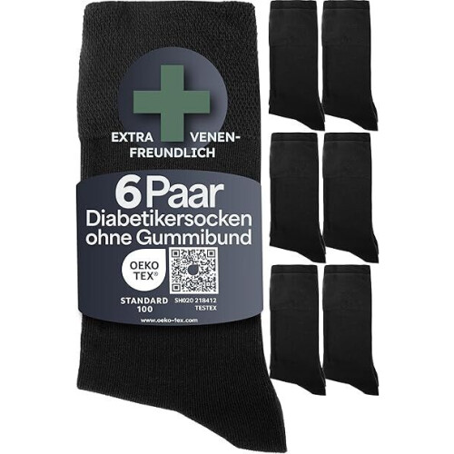 HELDENWERK Comfort sokken - 6 paar - ademend zacht materiaal - extra brede diabeticissokken (6 paar) Tweedehands