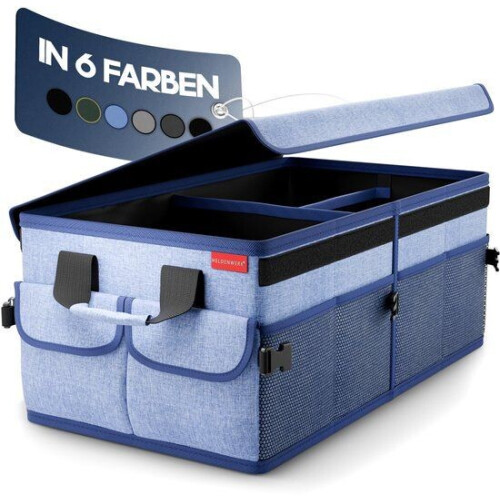 HELDENWERK Premium kofferbak organizer met deksel, stevig&antislip - Opvouwbare kofferbaktas,