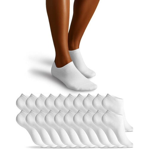 Heldenwerk Sneakersokken - Korte sokken - Uniseks - Maat 35-38 - Wit