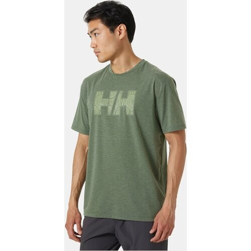 Helly Hansen Skog Recycled Graphic T-shirt Lichtgroen Tweedehands