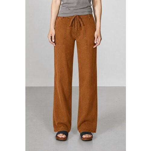 Hempage dames vegan Broek Airy Summer Amandelbruin Tweedehands