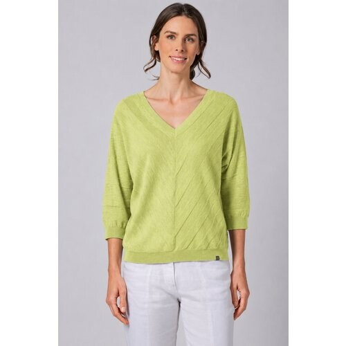 Hempage dames vegan Gebreide Trui Bamboo Groen Tweedehands