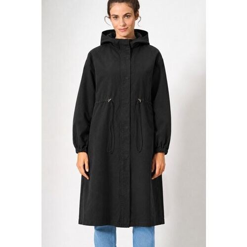 Hempage dames vegan Jas Met Capuchon Zwart Tweedehands
