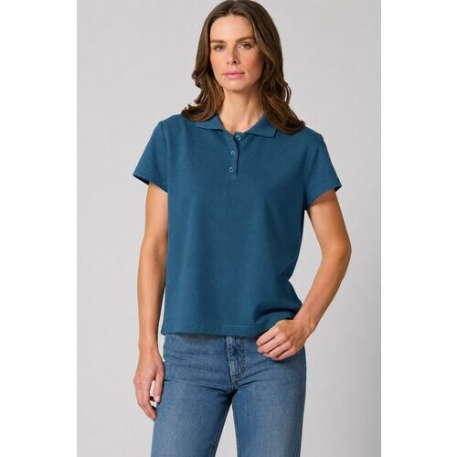 Hempage dames vegan Poloshirt Reef Petrol Tweedehands