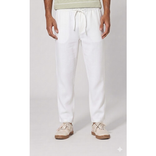 Hempage mannen vegan Broek Unisex Hennep Broek Wit Tweedehands