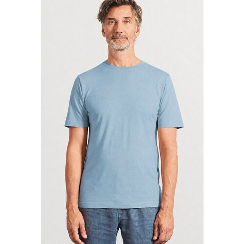 Hempage mannen vegan T-Shirt Slim Fit Wave Blauw Tweedehands