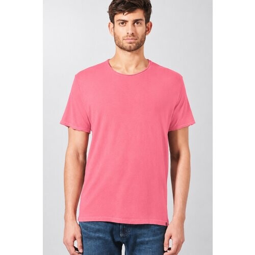 Hempage mannen vegan T-Shirt Timeless Basic Hibiscusroze Tweedehands