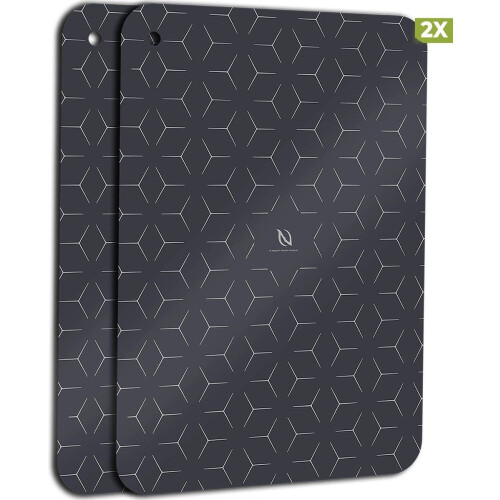 HI NATURE™ Inductie Beschermer set - Hittebestendig - Antislip - 25x35 cm - Zwart (2 stuks)