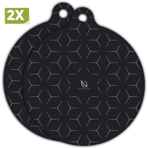 HI NATURE™ Inductie Beschermer set - Hittebestendig - Panbeschermers - Rond 24cm - Zwart (2 stuks) Tweedehands