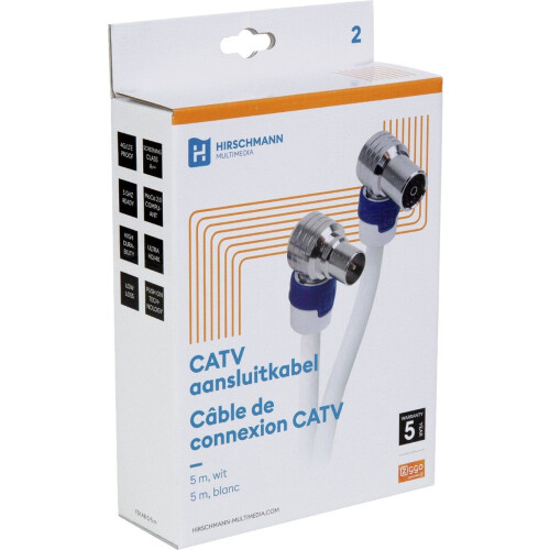 Hirschmann FEKAB 5 - Coaxkabel - Ultra hoge screening Class A++ - Wit (5.00 m) Tweedehands